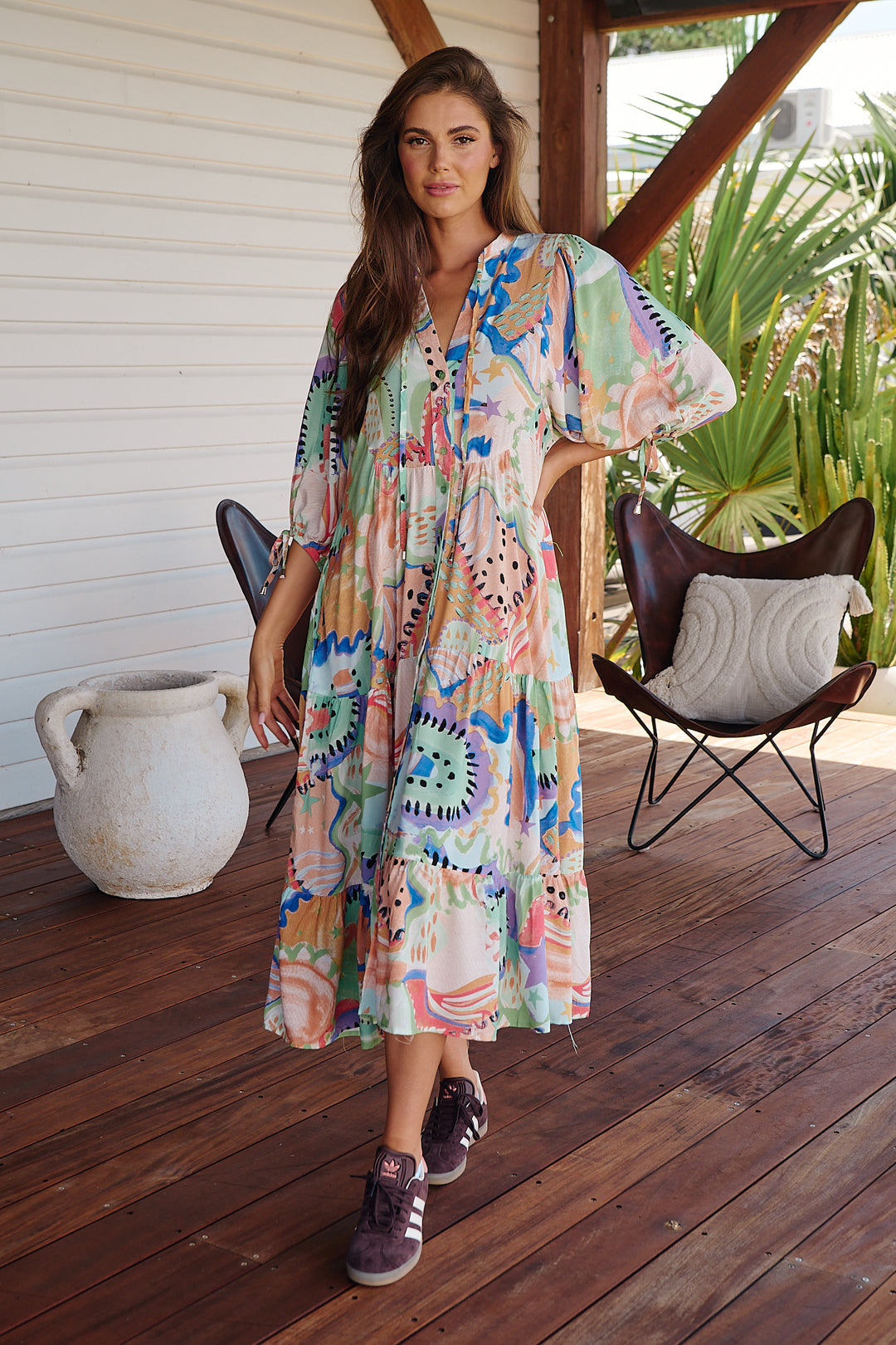 Electric Feels Print Ria Dress