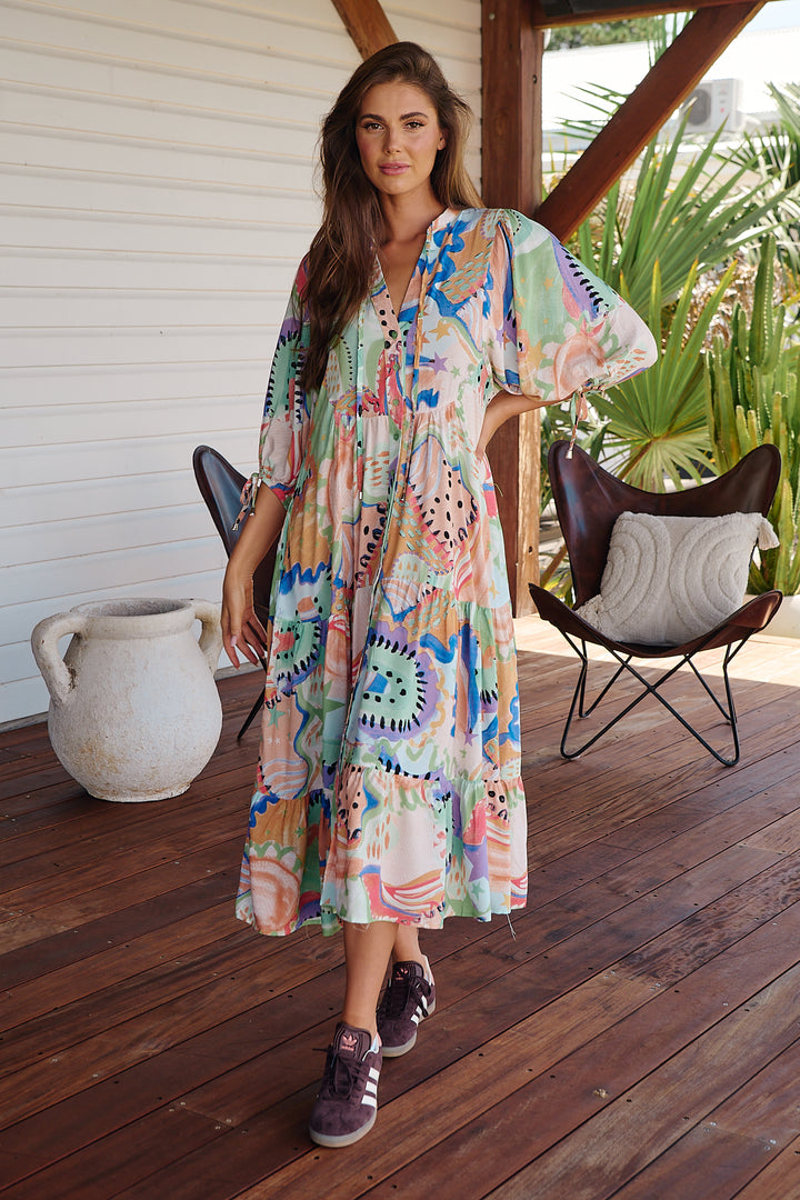 Electric Feels Print Ria Dress