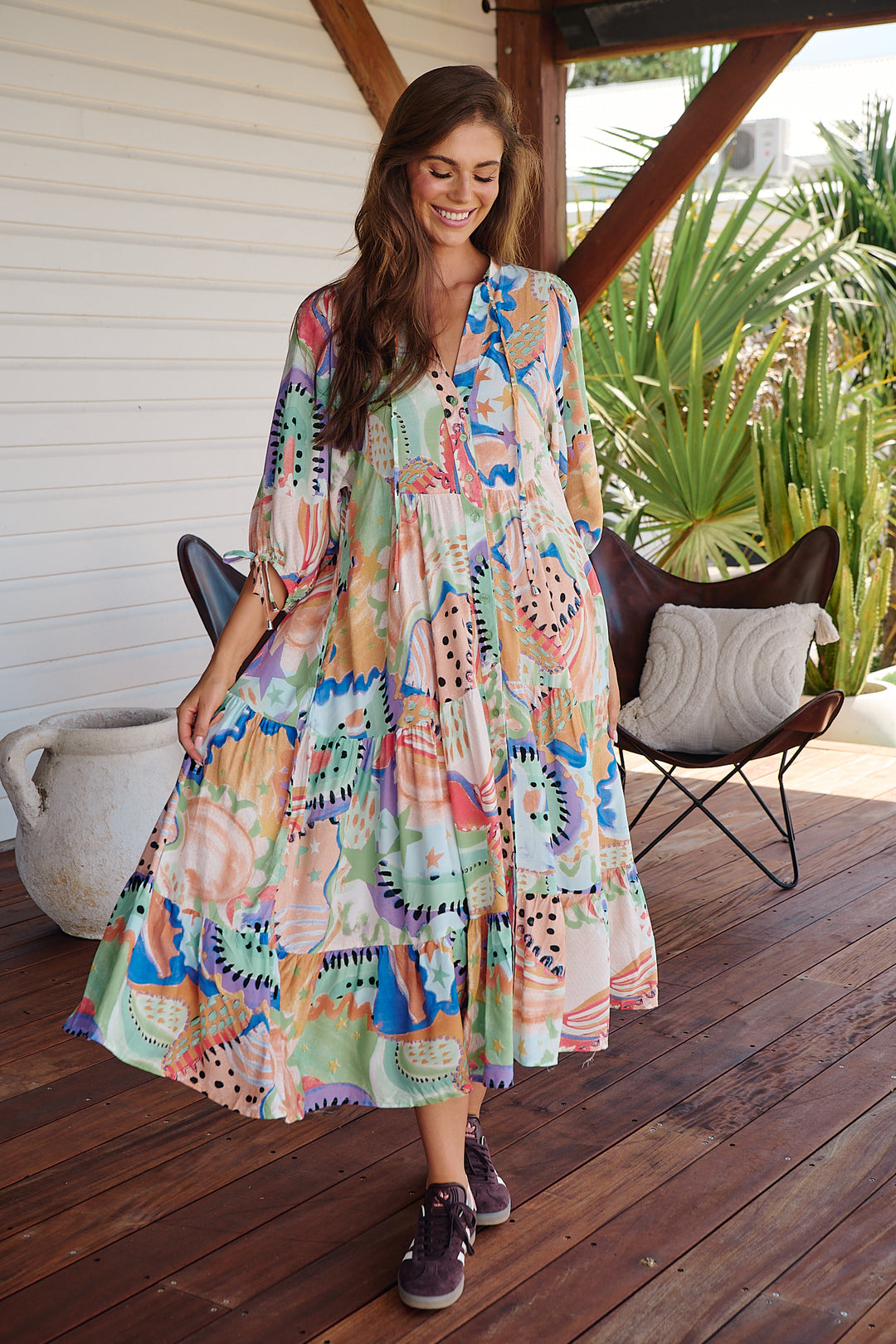 Electric Feels Print Ria Dress