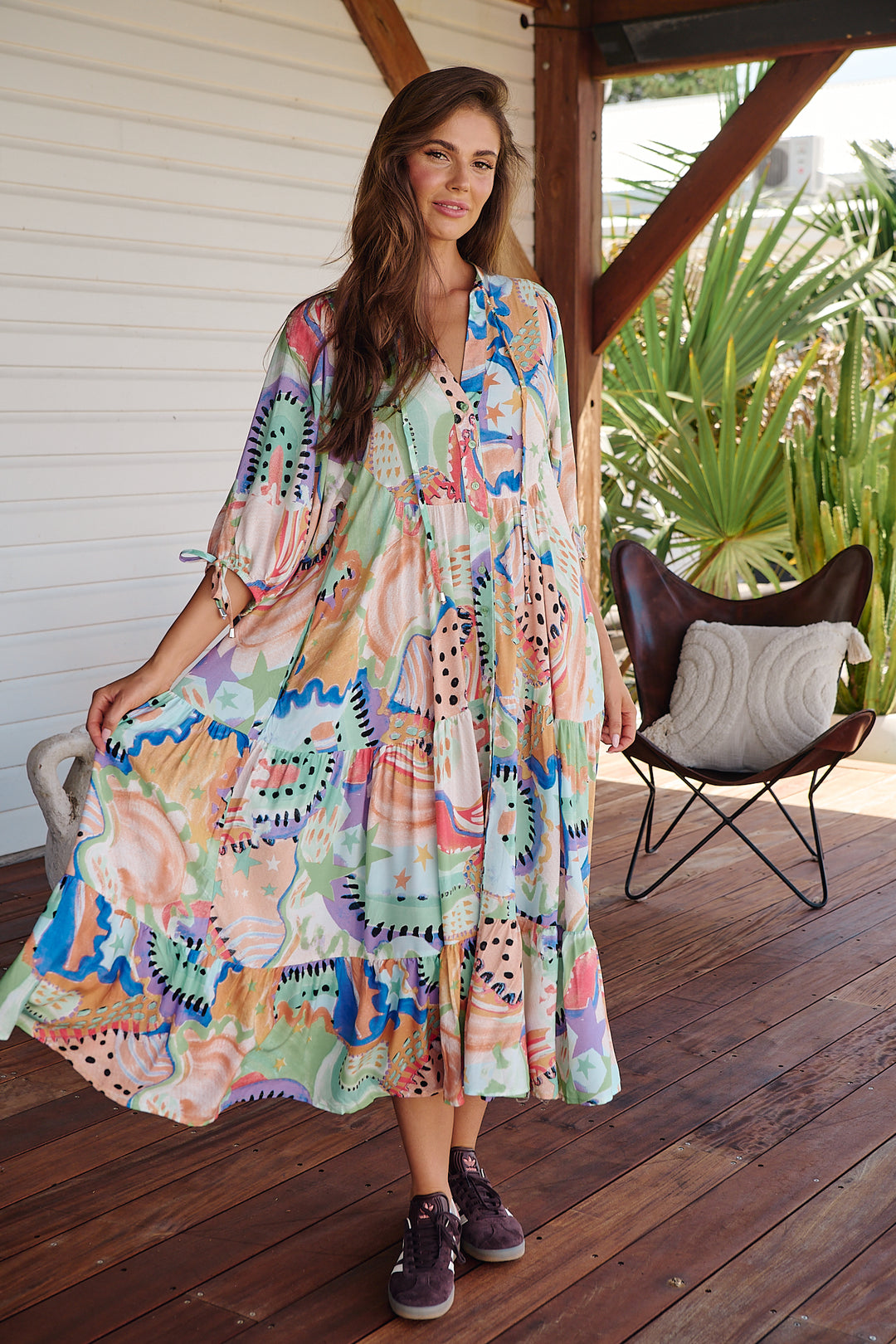Electric Feels Print Ria Dress