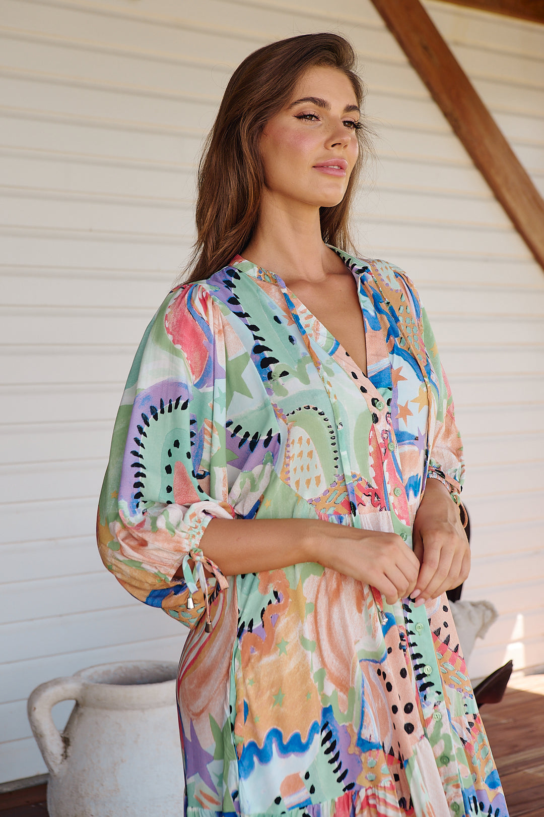 Electric Feels Print Ria Dress