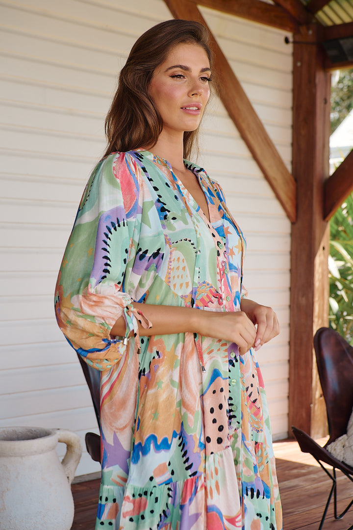 Electric Feels Print Ria Dress