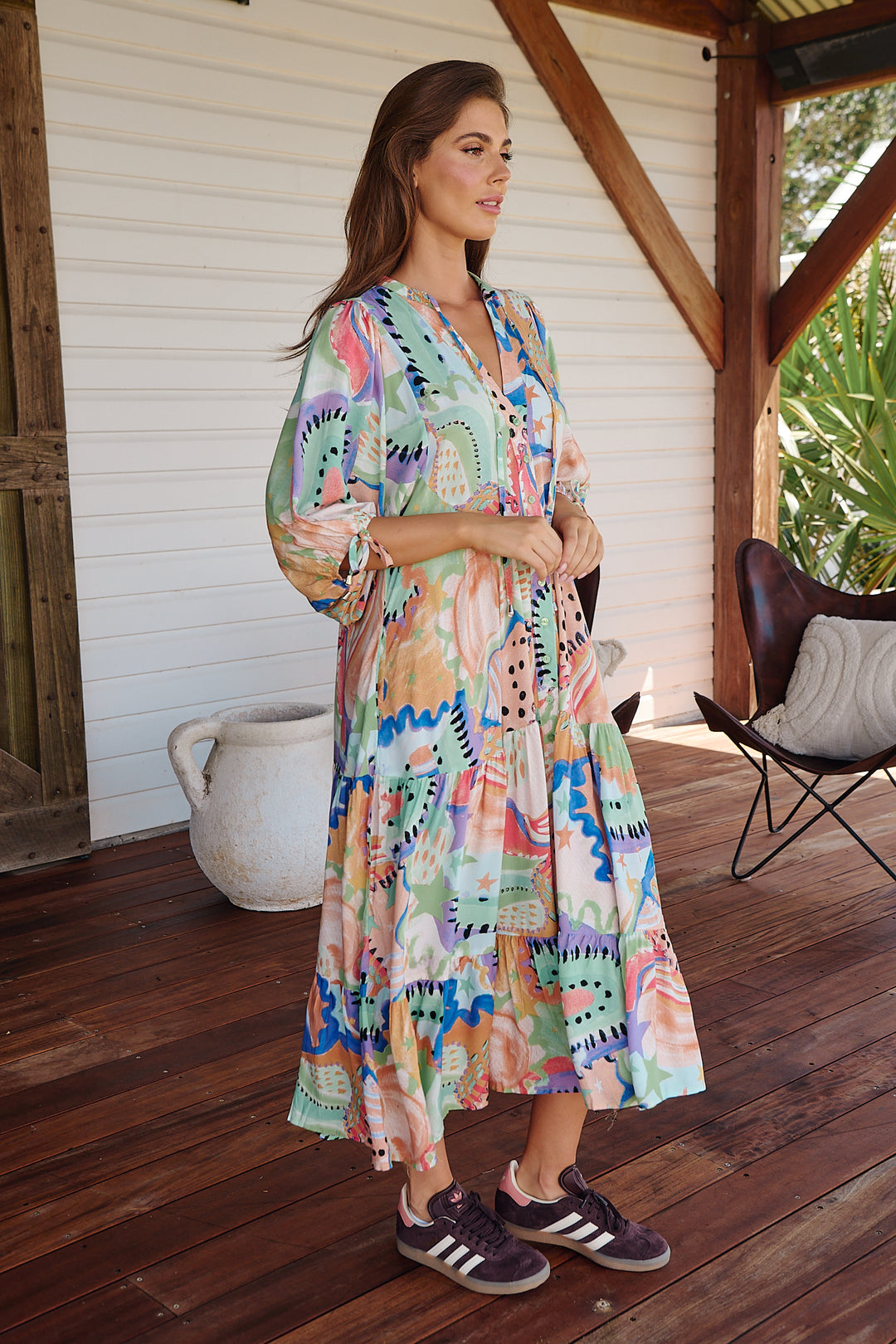 Electric Feels Print Ria Dress