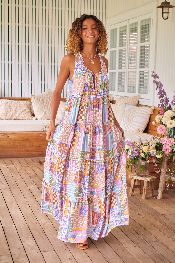 Sweet Illusions Print Erryn Maxi Dress