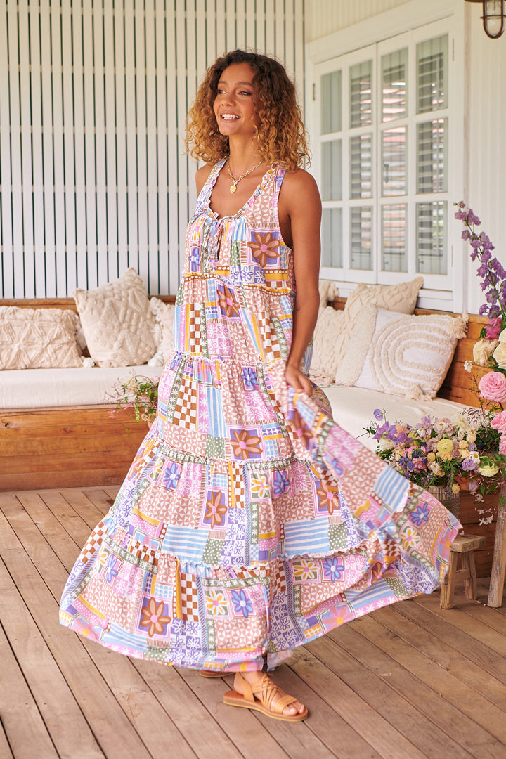 Sweet Illusions Print Erryn Maxi Dress