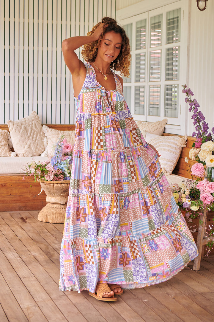 Sweet Illusions Print Erryn Maxi Dress