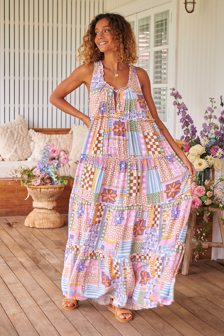Sweet Illusions Print Erryn Maxi Dress