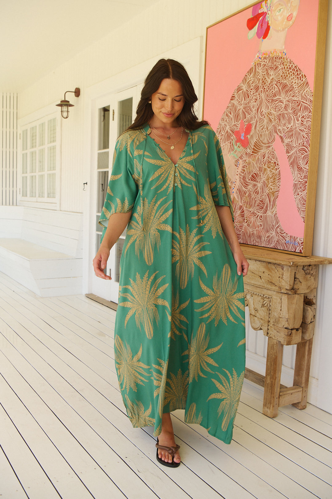 Island luxe Print Bree Maxi