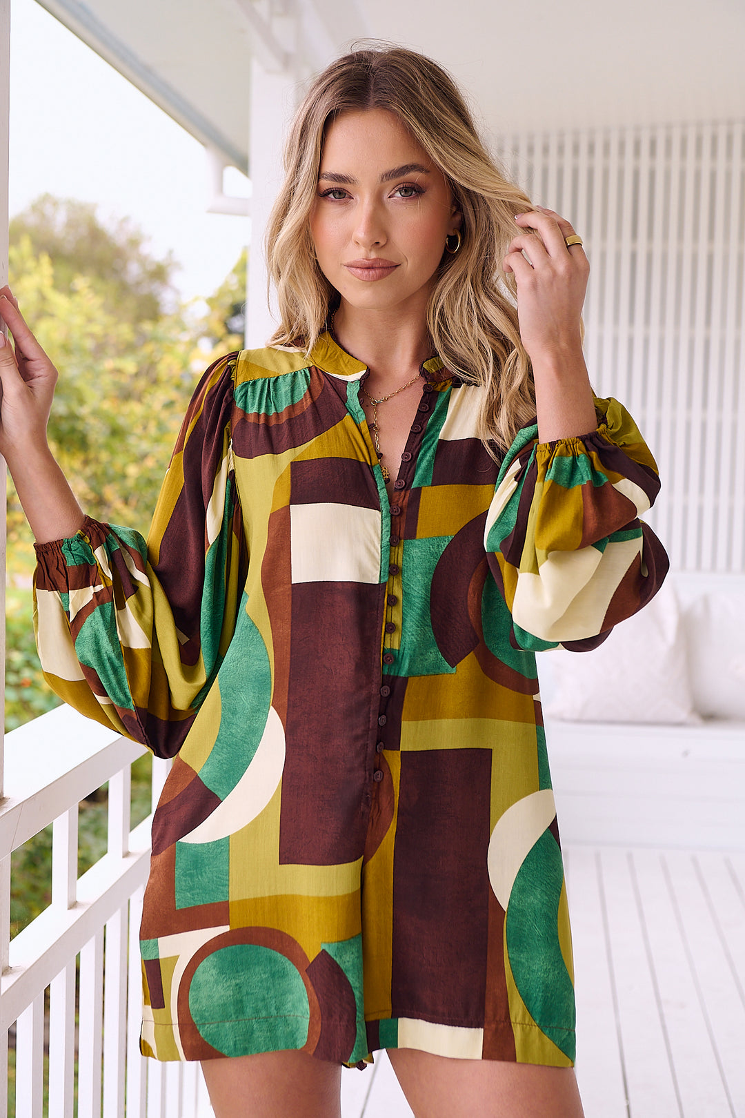 Bardot Print Mahlia Playsuit