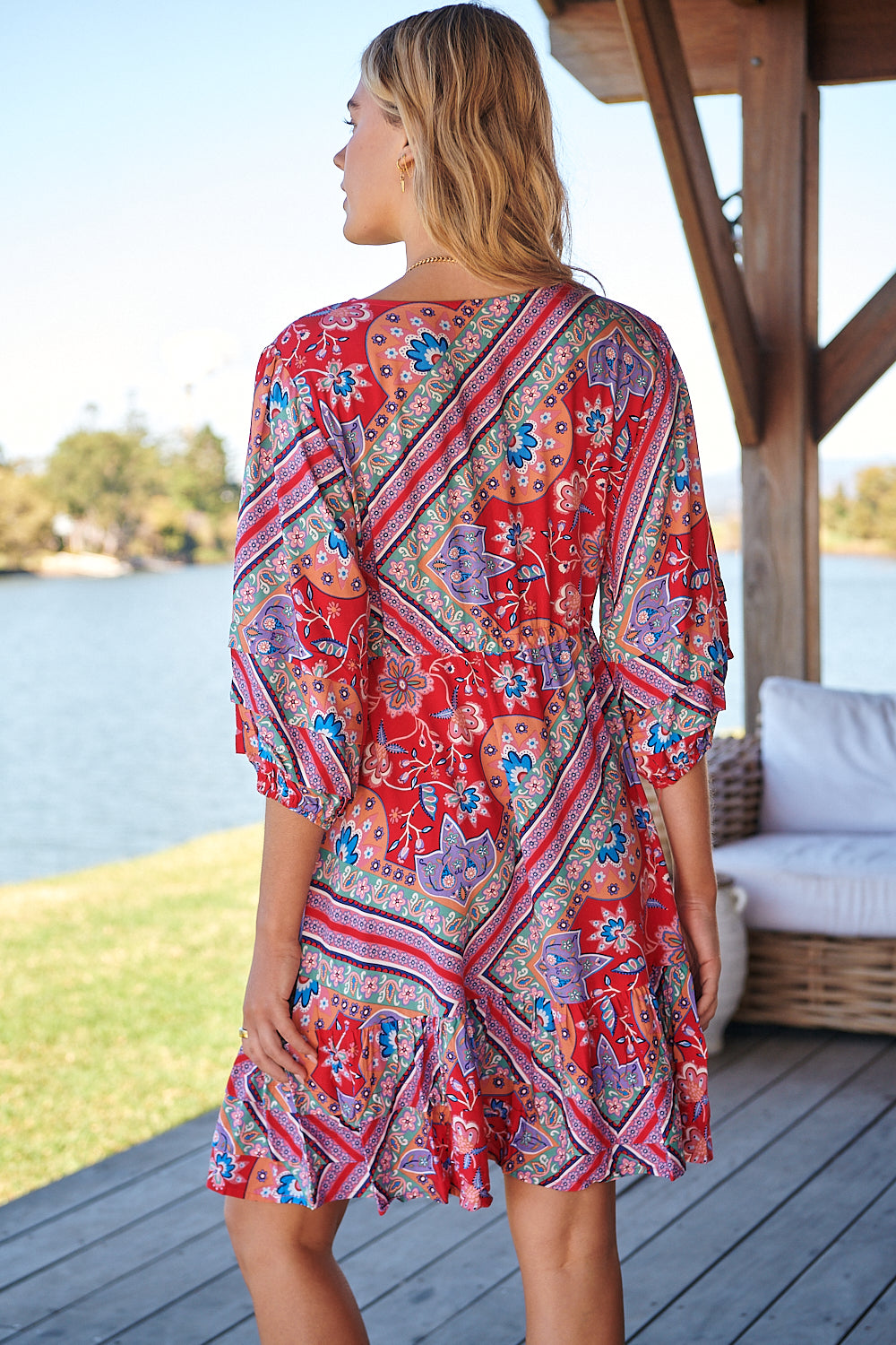 Rosalee Print Faith Mini Dress