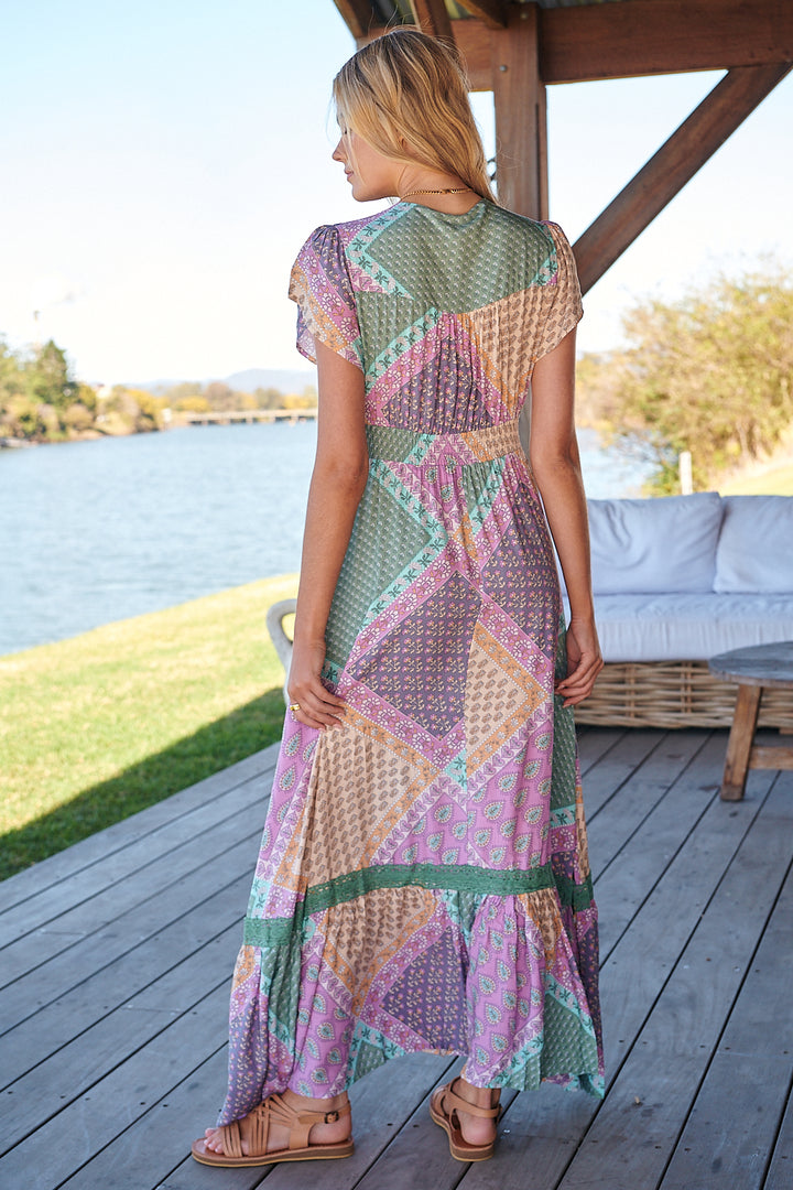 Lavender Haze Print Tabitha Maxi Dress
