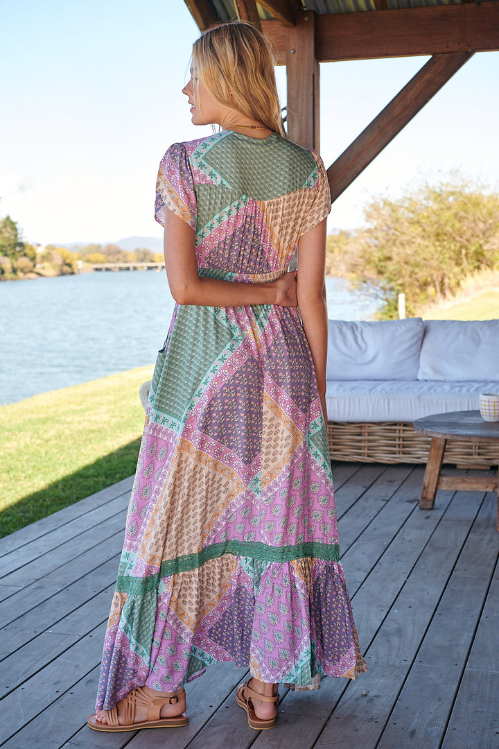 Lavender Haze Print Tabitha Maxi Dress