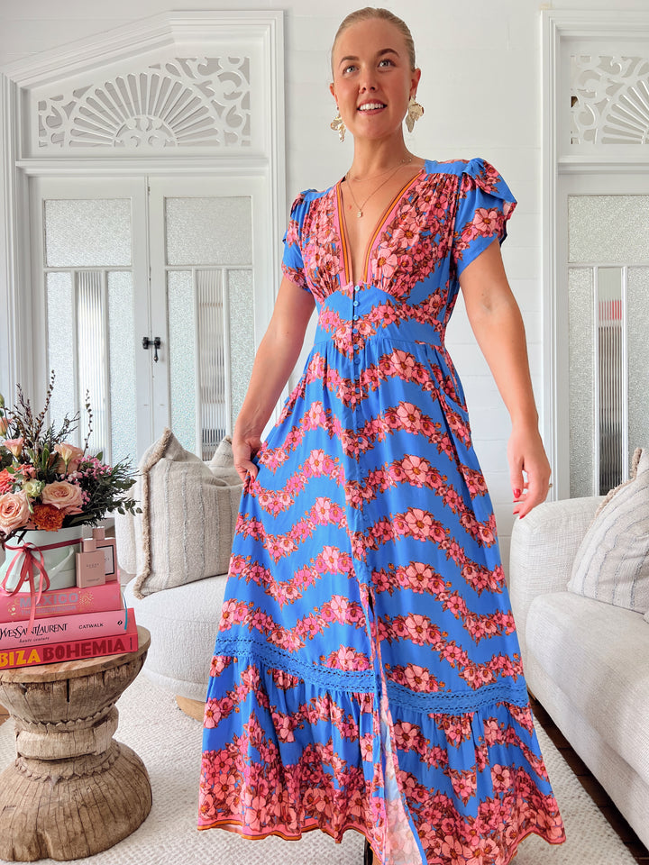 Little Flowers Print Tabitha Maxi Dress
