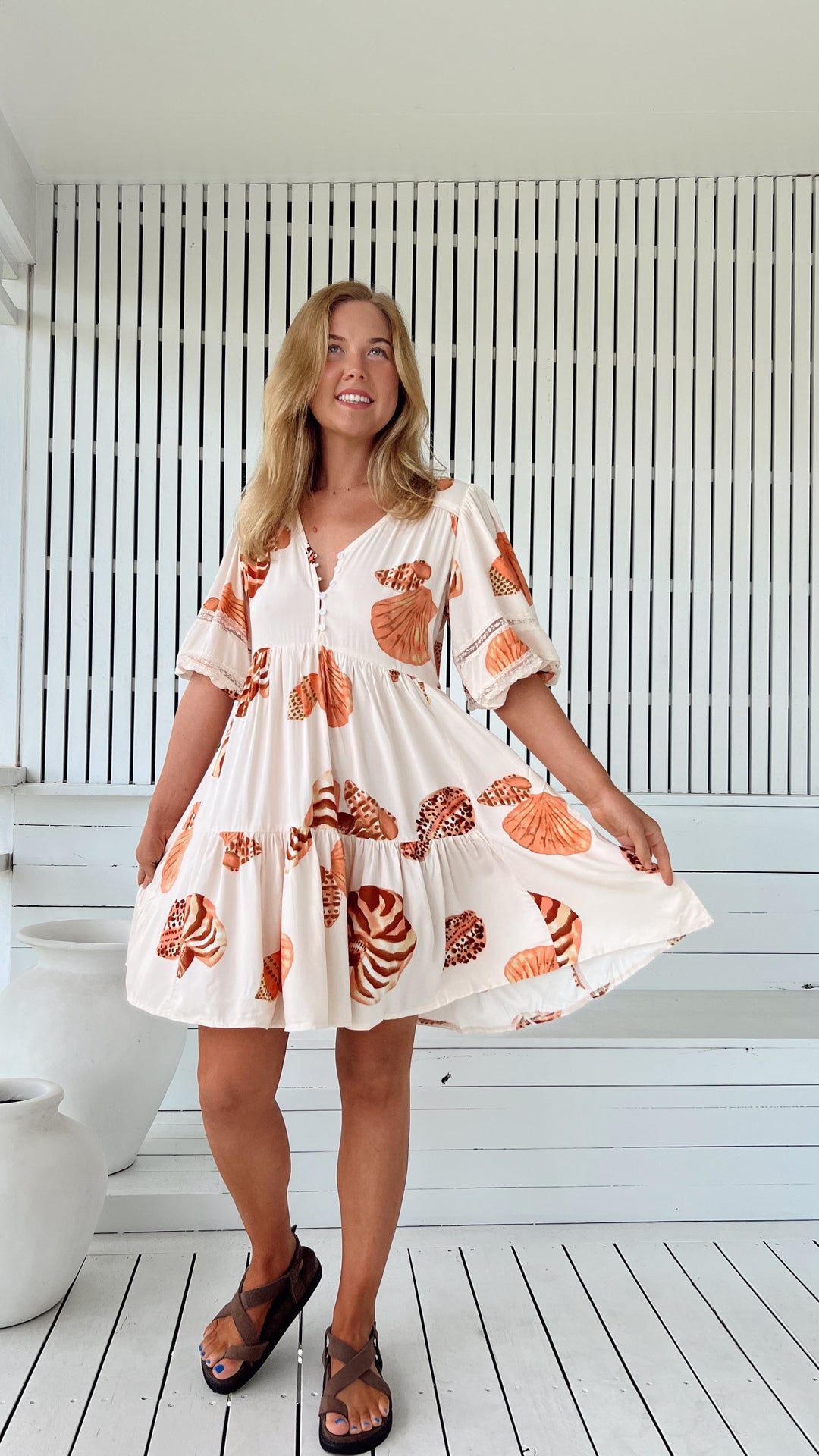 Marcel Print Tracey Three Quarter Sleeve Dress