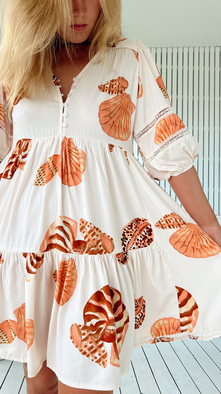 Marcel Print Tracey Three Quarter Sleeve Dress