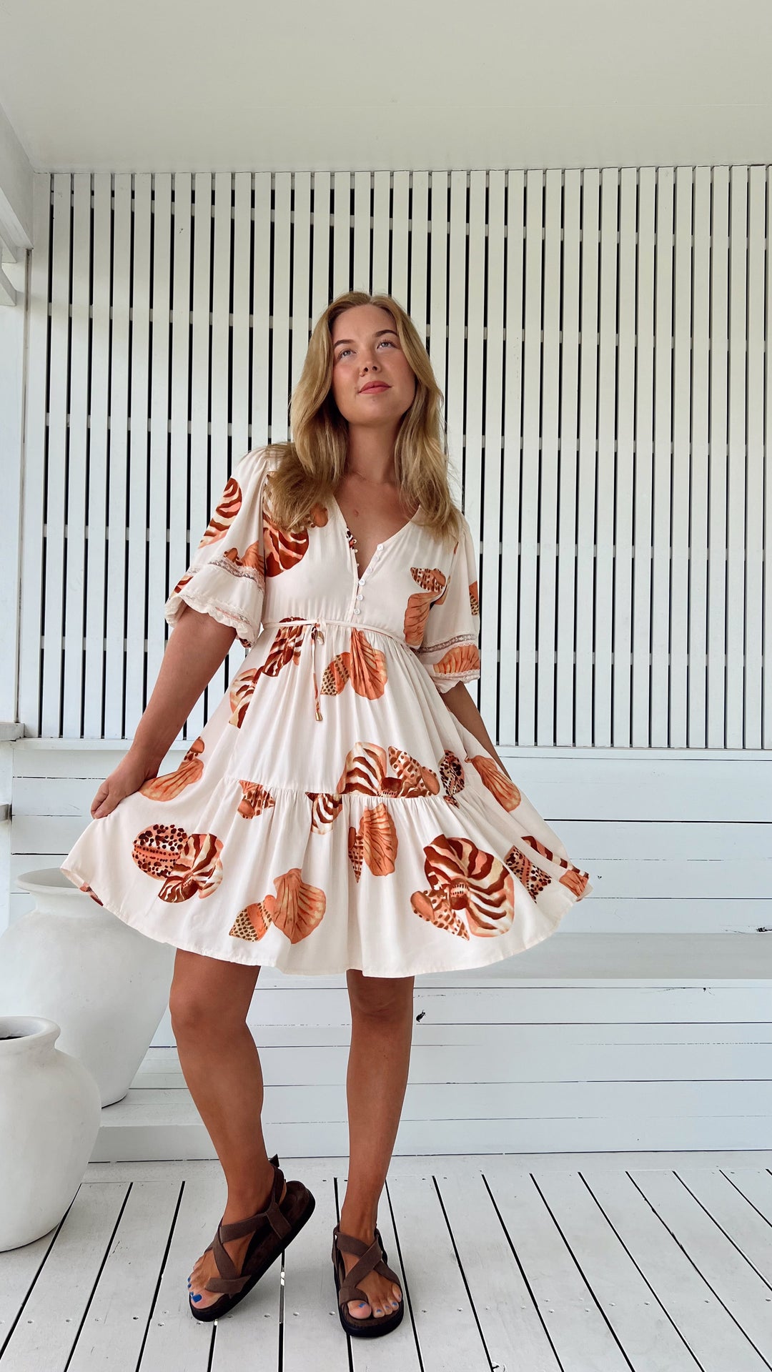 Marcel Print Tracey Three Quarter Sleeve Dress
