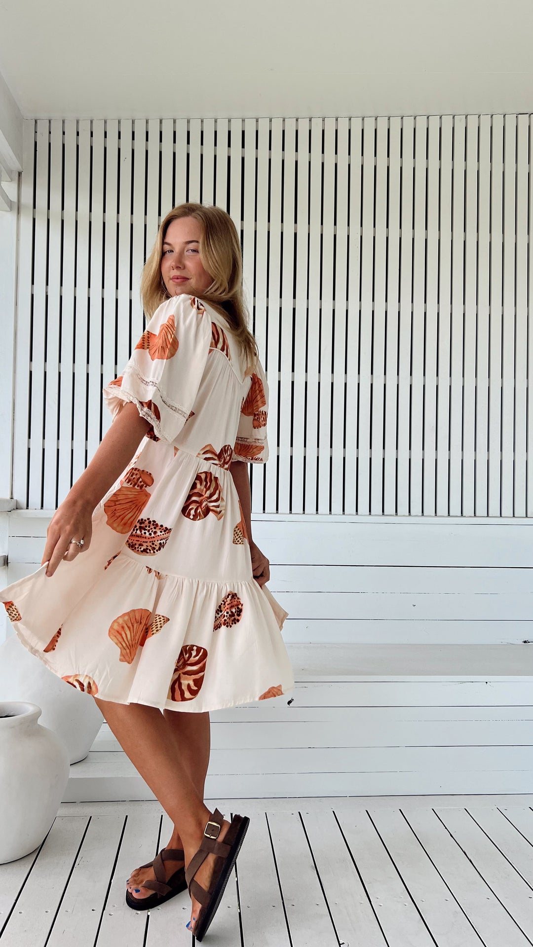 Marcel Print Tracey Three Quarter Sleeve Dress