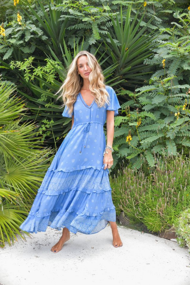 Azure Sky Print Lolana Maxi