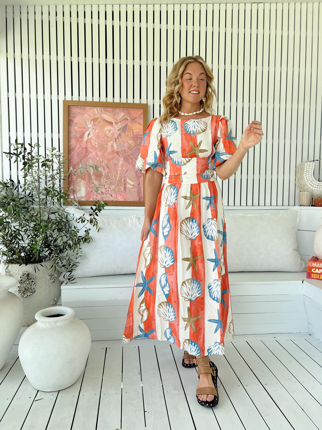 Long Island Print Jada Maxi Dress Lilac and Mila Long Island Print Jada Maxi Dress Lilac and Mila