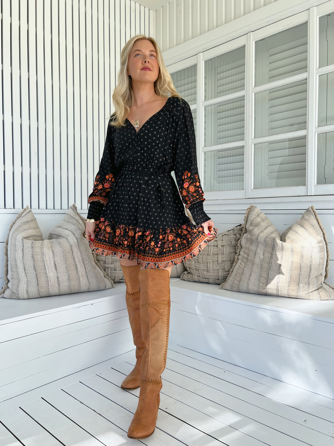 Emmery Print Dahlia Dress