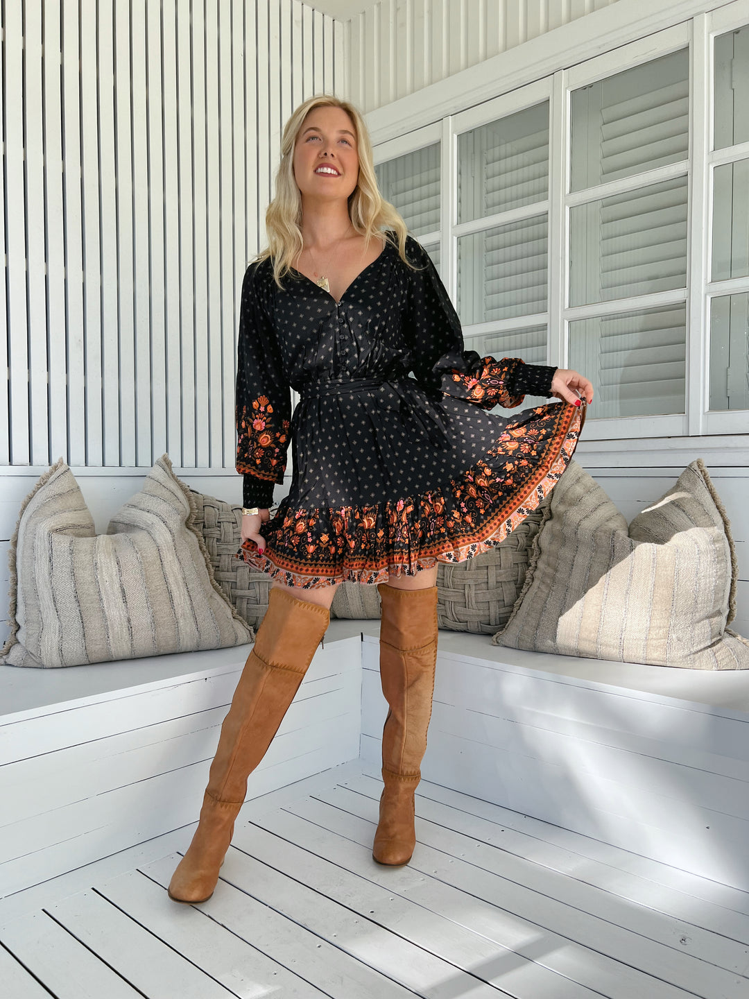 Emmery Print Dahlia Dress