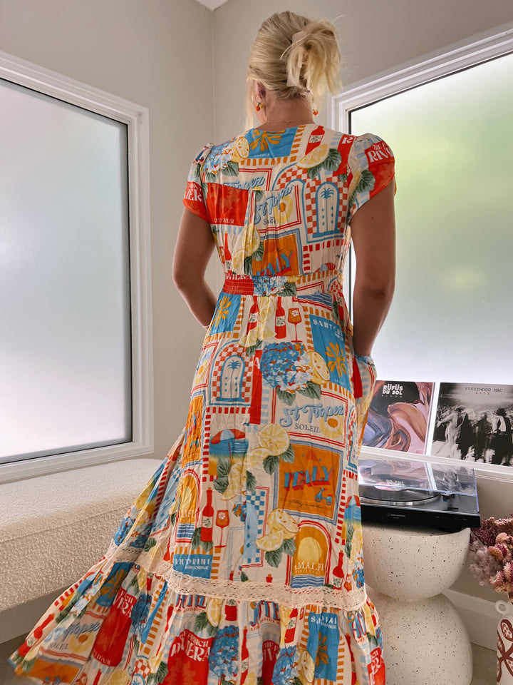 Sun Lounger Print Tabitha Maxi Dress
