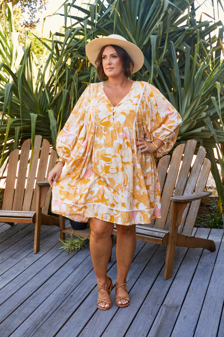 Jemima Print Adela Mini Dress