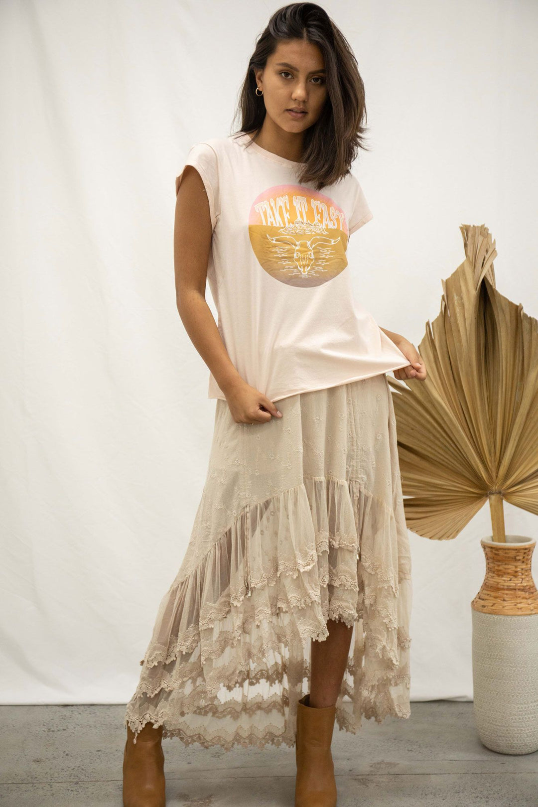 Take it Easy Tee - Blush