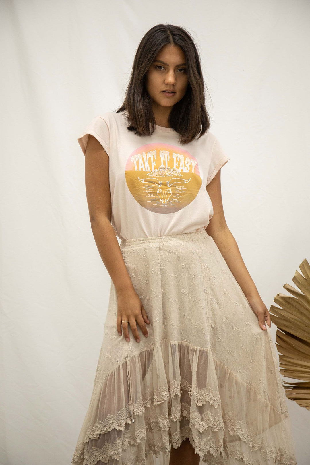 Take it Easy Tee - Blush
