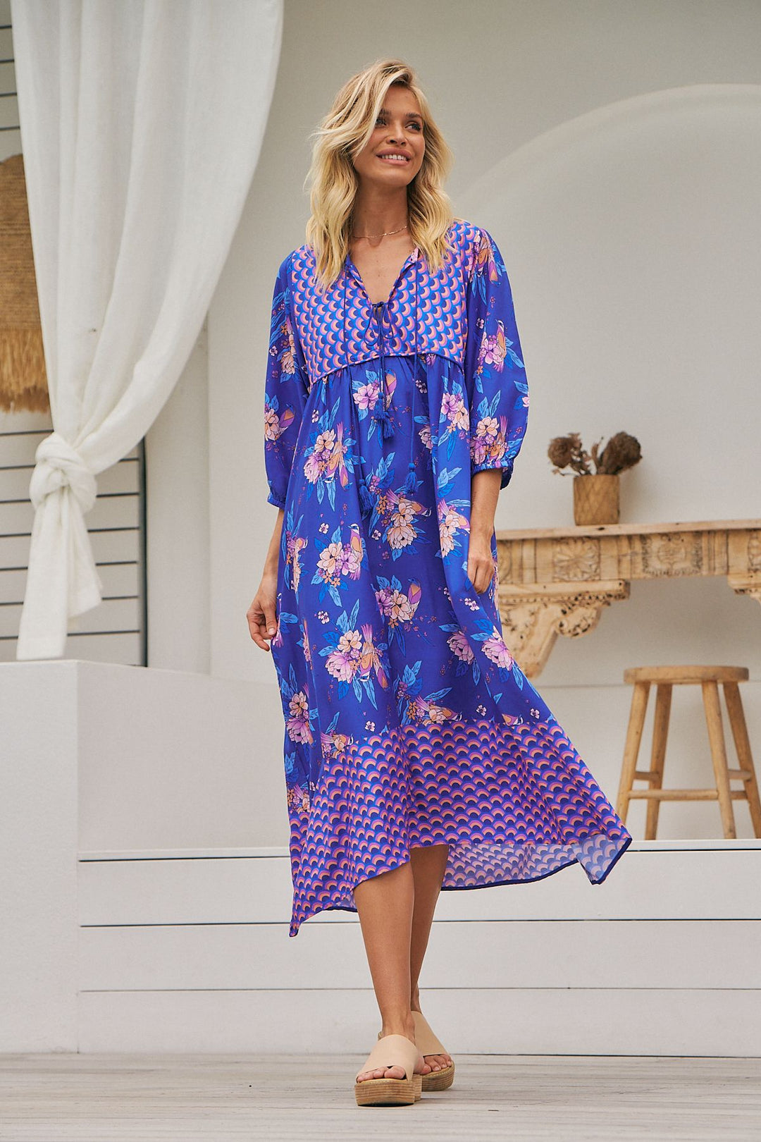jaase indigo maxi dress fitted lace wedding dress Jaase Endless Summer Maxi Dress in zanzibar cotton OutDazl