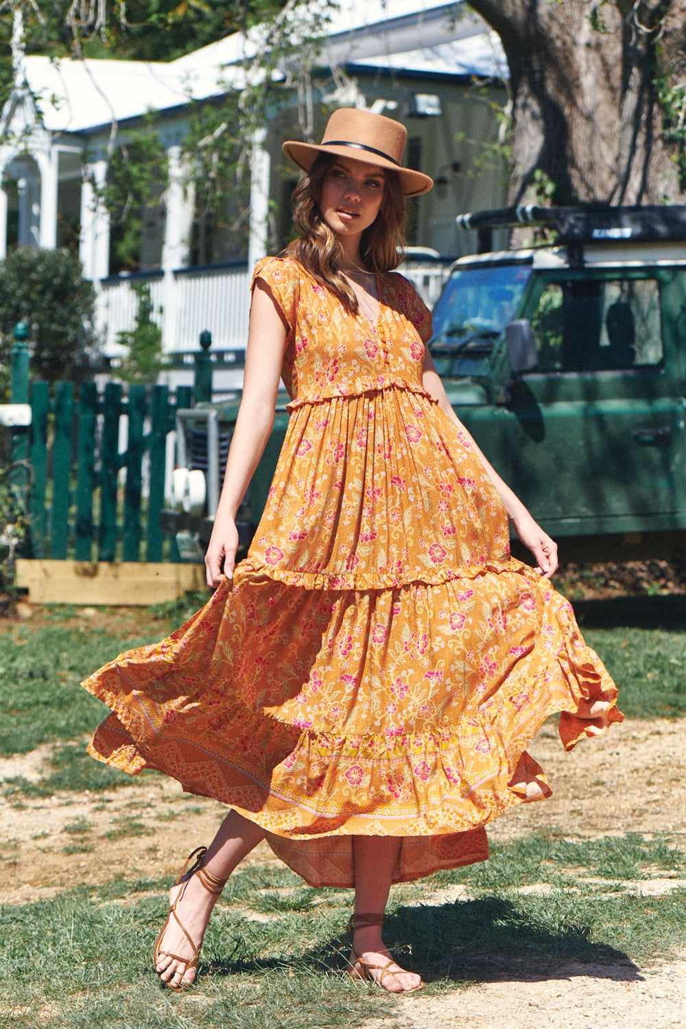 Jaase Saffron Print Ina Maxi Dress