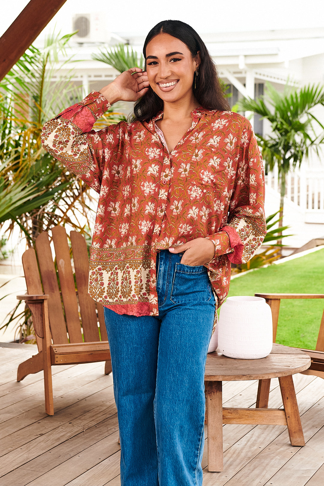 Suraya Print Novella Blouse
