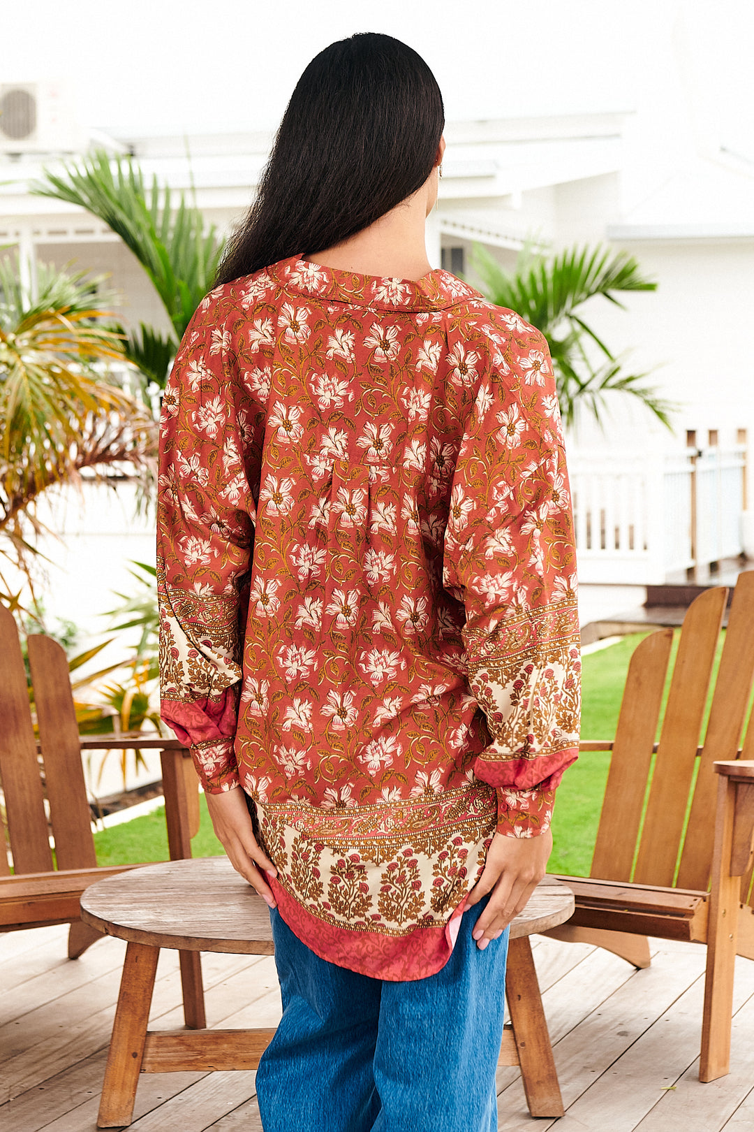 Suraya Print Novella Blouse