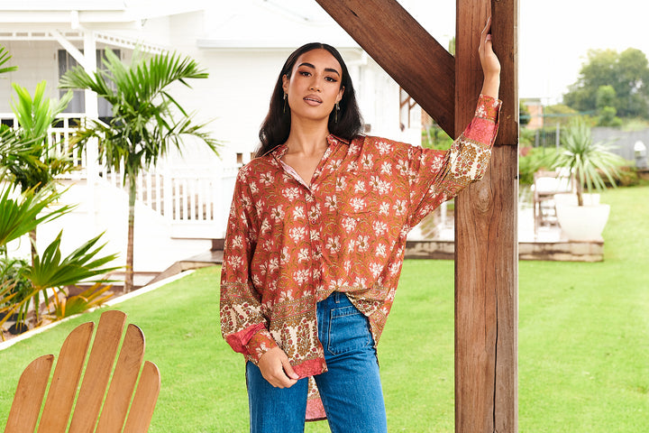 Suraya Print Novella Blouse