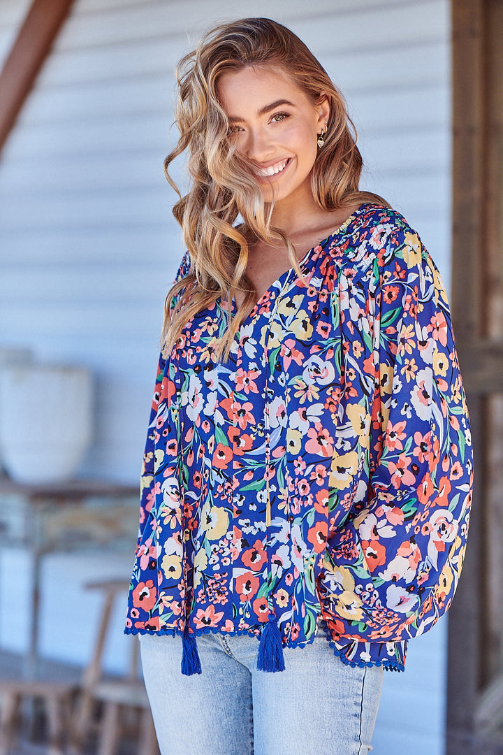 Carnation Print Rue Top