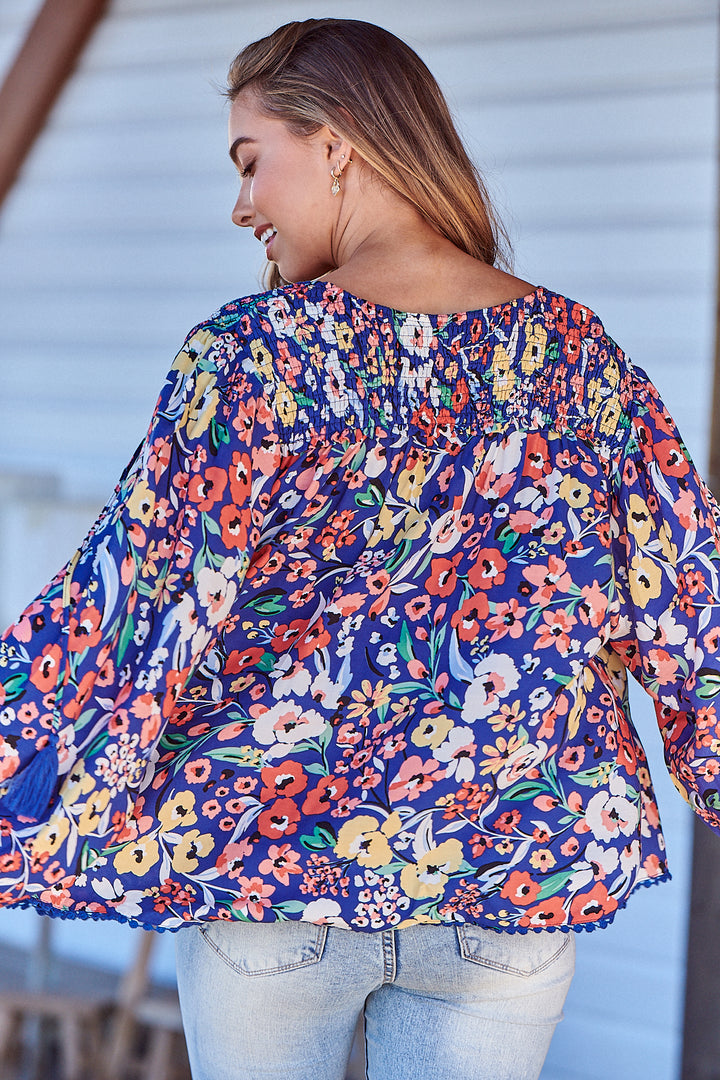 Carnation Print Rue Top