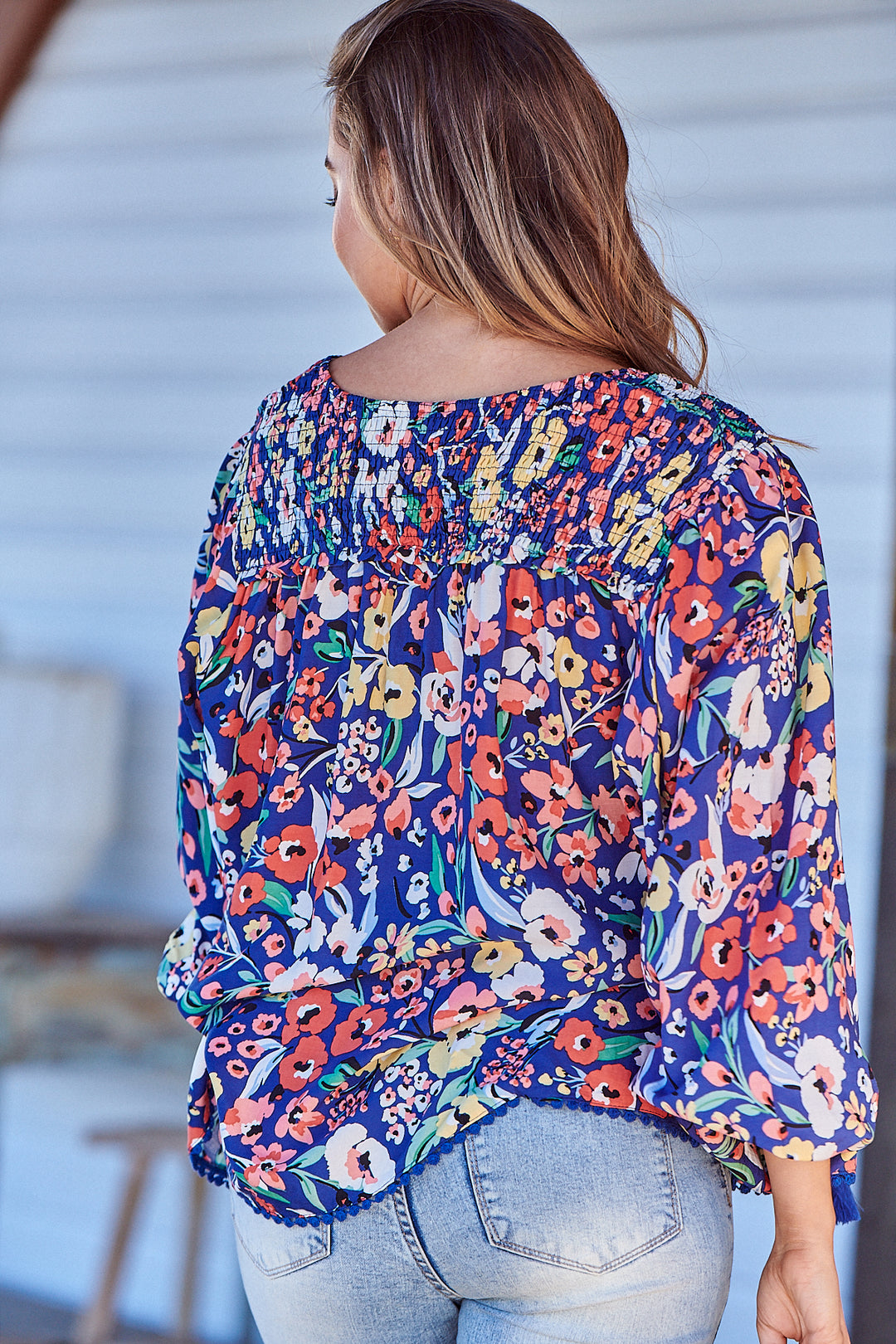 Carnation Print Rue Top