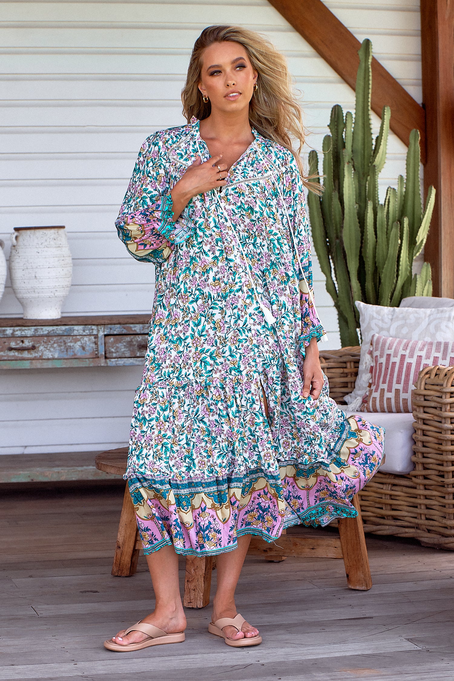 Messina Print Briana Dress - Lilac and Mila