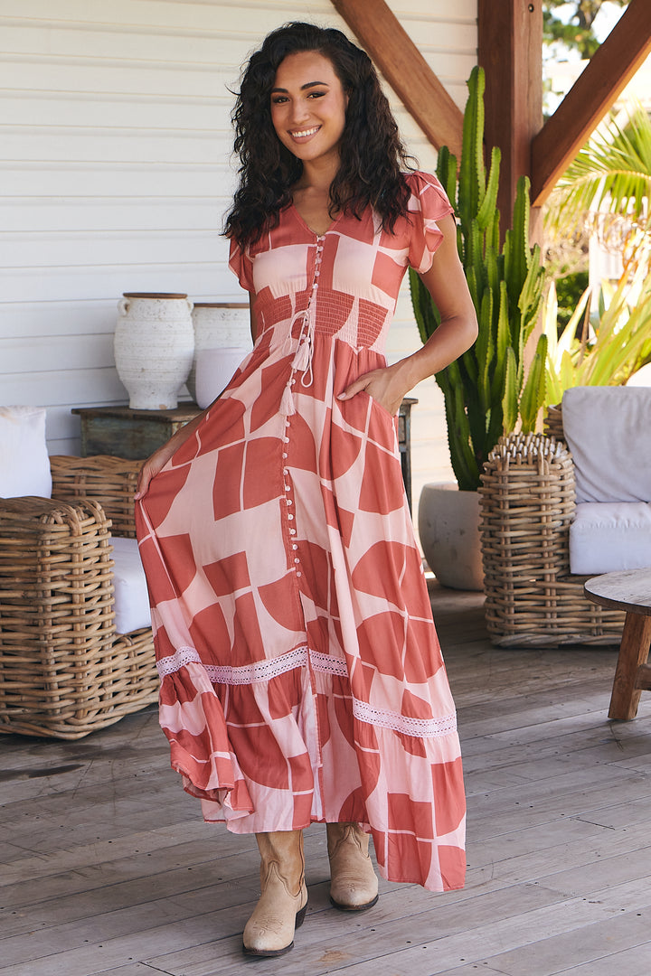 Cali Print Romi Maxi Dress
