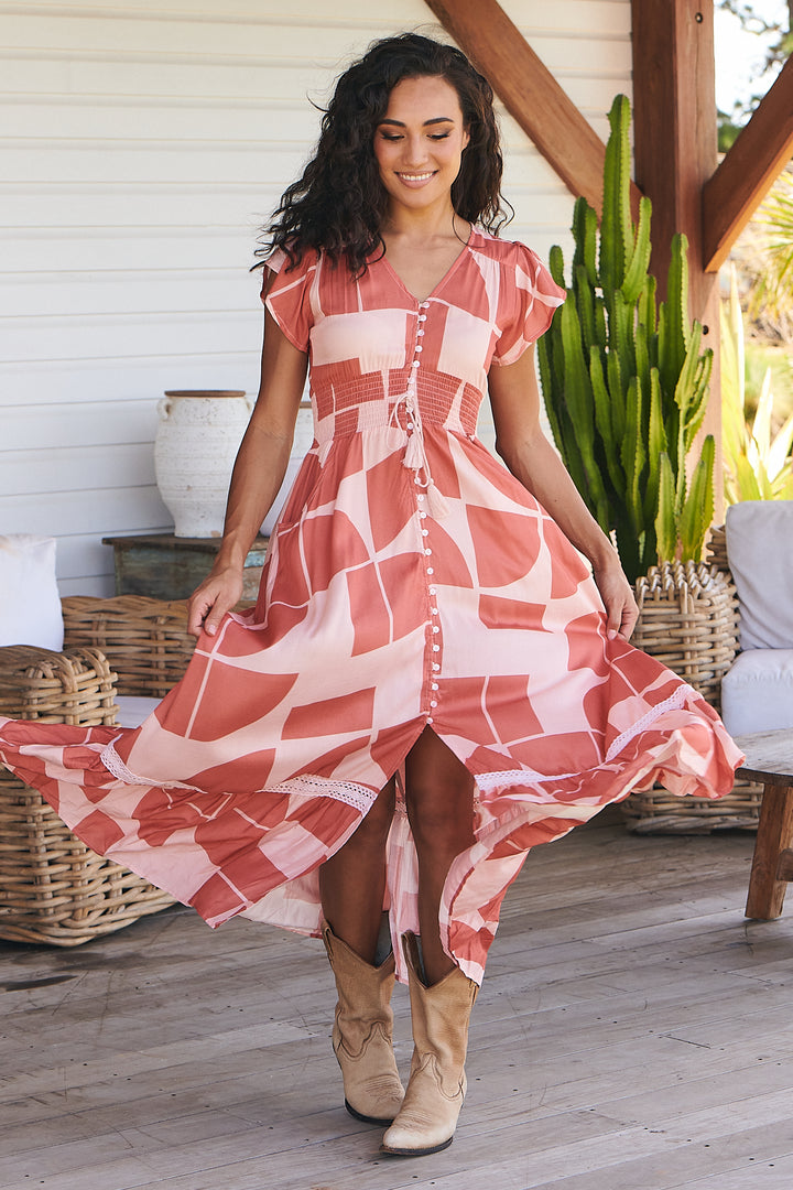Cali Print Romi Maxi Dress