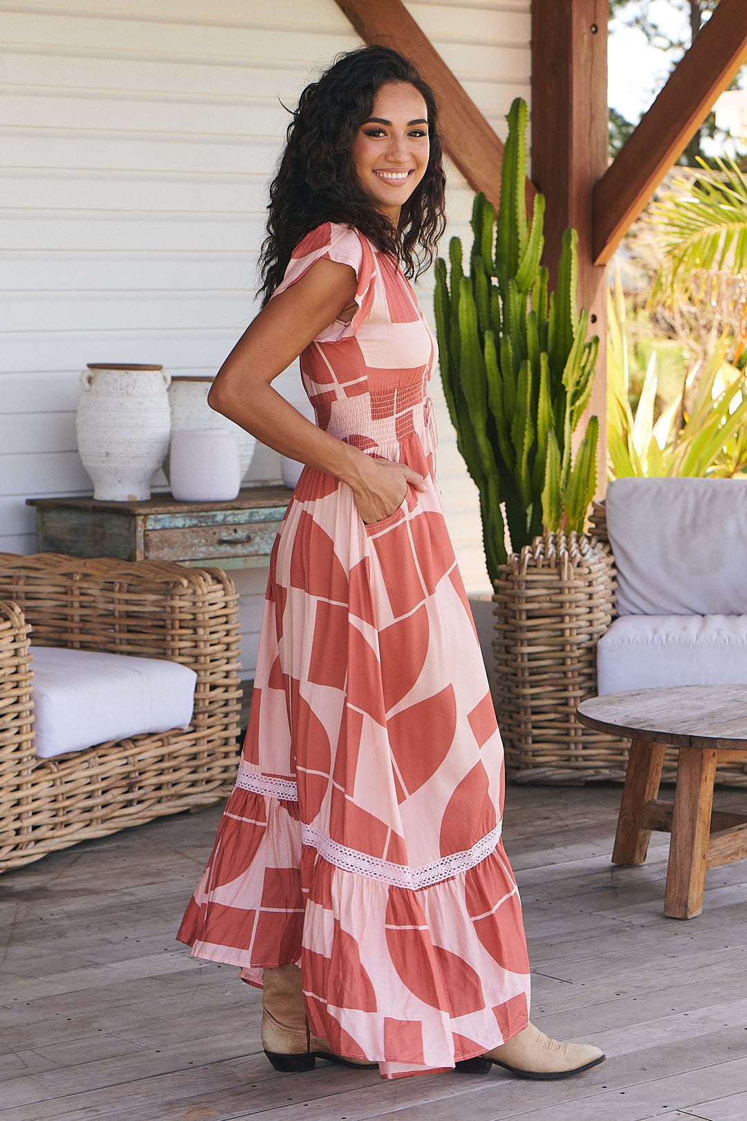 Cali Print Romi Maxi Dress