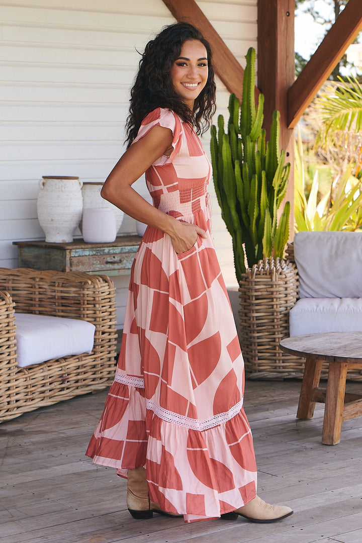 Cali Print Romi Maxi Dress