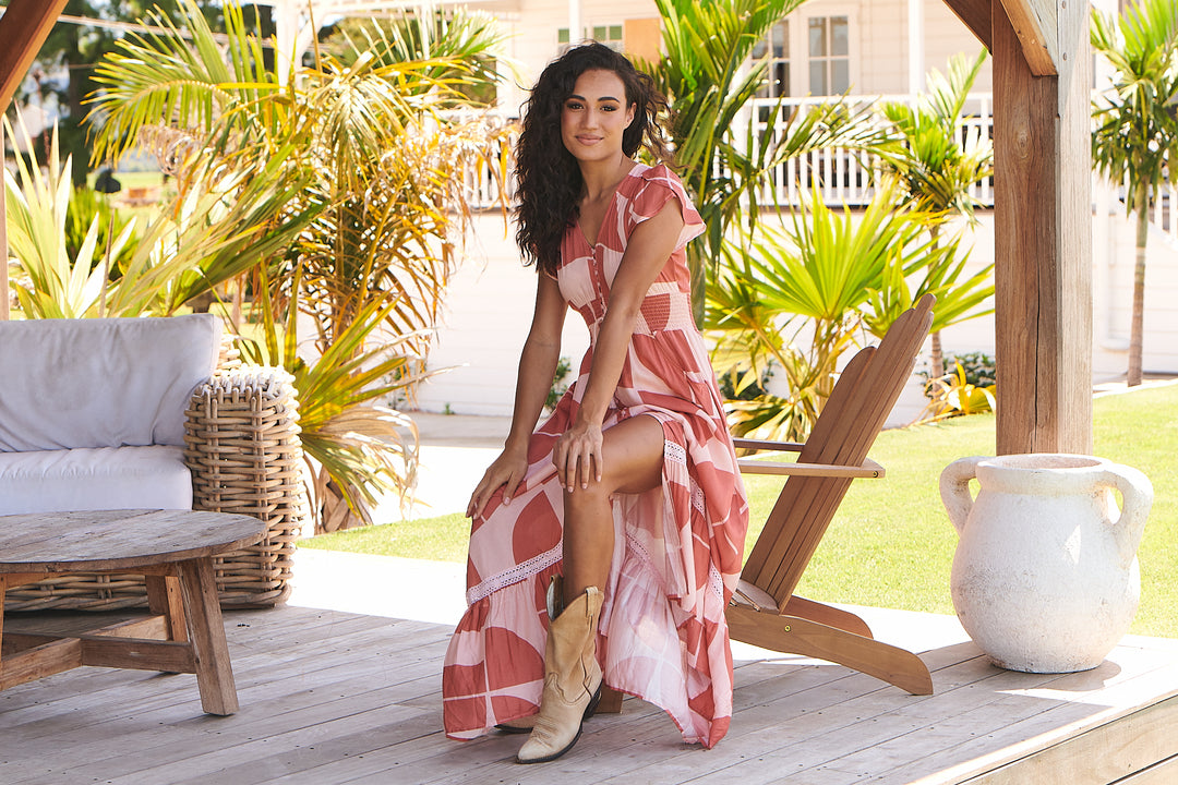 Cali Print Romi Maxi Dress