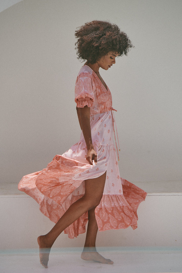Berry Bliss Print Lorena Maxi Dress