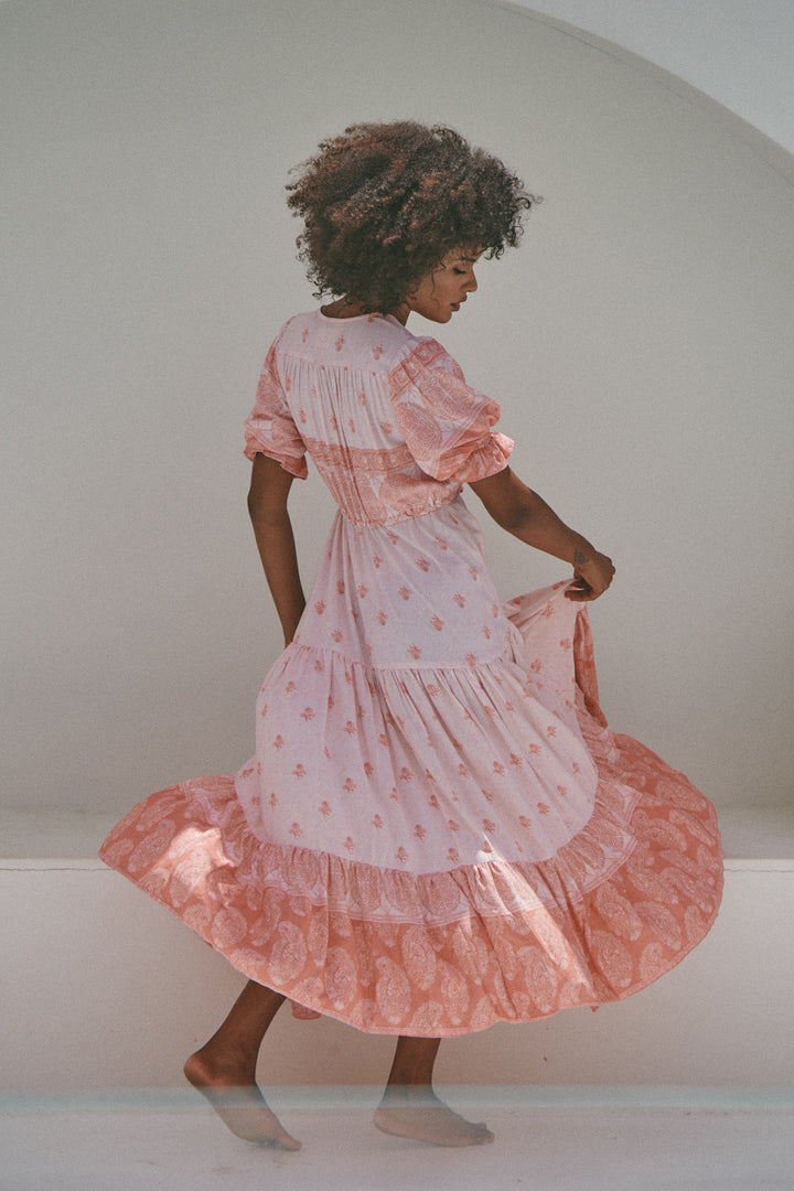 Berry Bliss Print Lorena Maxi Dress