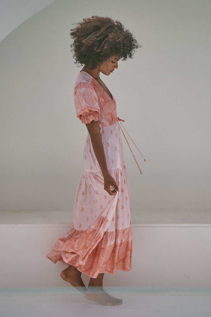 Berry Bliss Print Lorena Maxi Dress