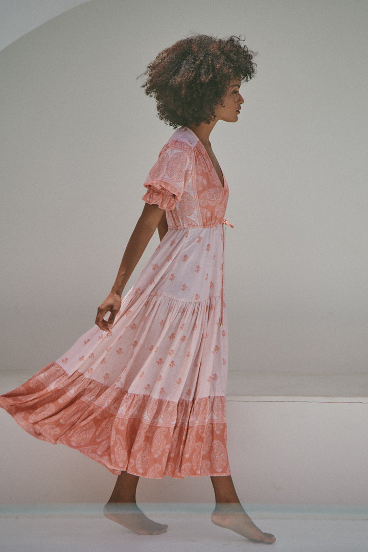 Berry Bliss Print Lorena Maxi Dress