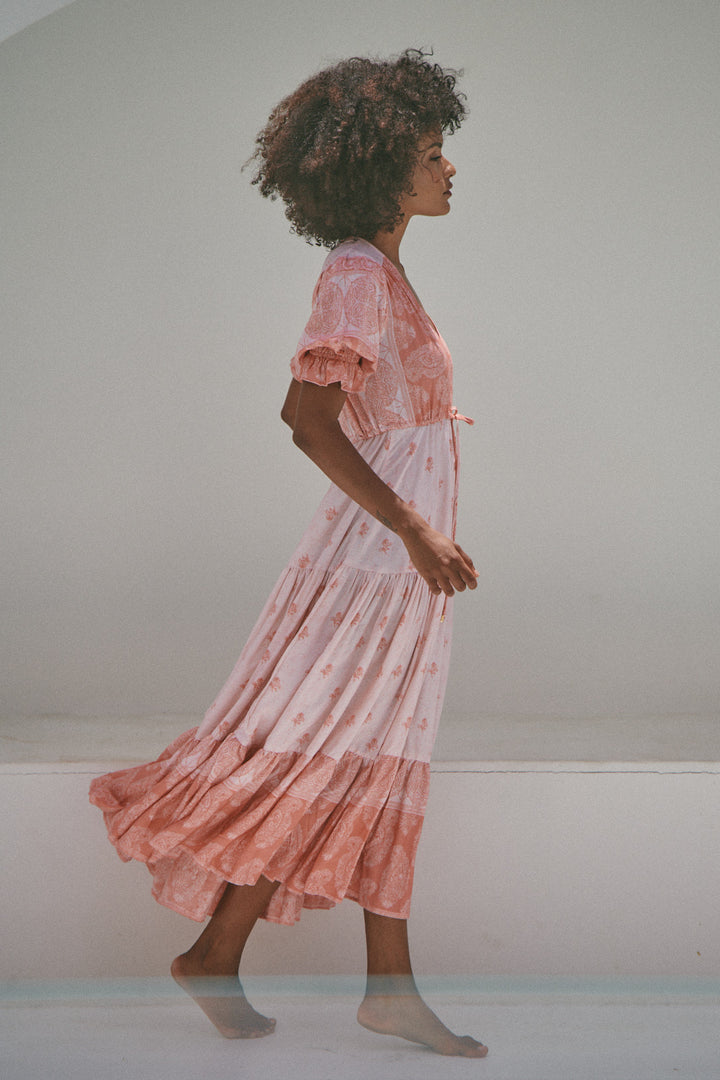 Berry Bliss Print Lorena Maxi Dress