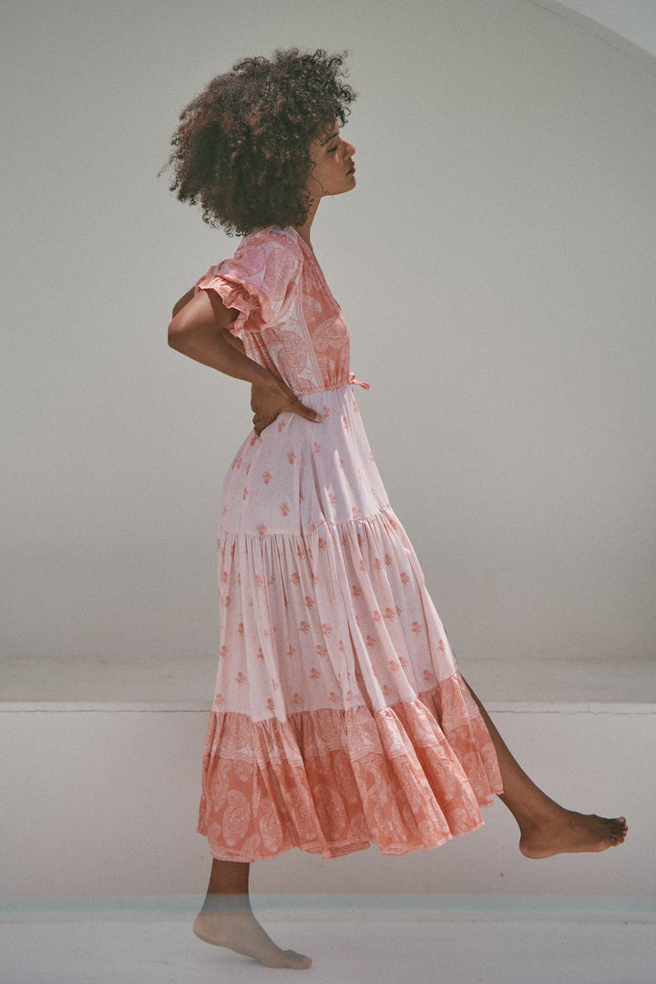 Berry Bliss Print Lorena Maxi Dress
