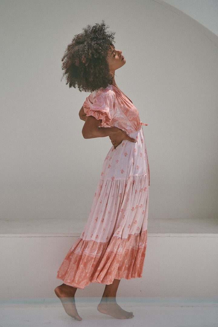 Berry Bliss Print Lorena Maxi Dress